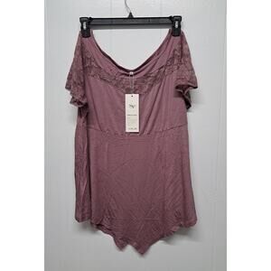 SHIJIALI Womens Plus Size Tops Casual Blouses‎ Short Sleeve Lace Tunics 2XL